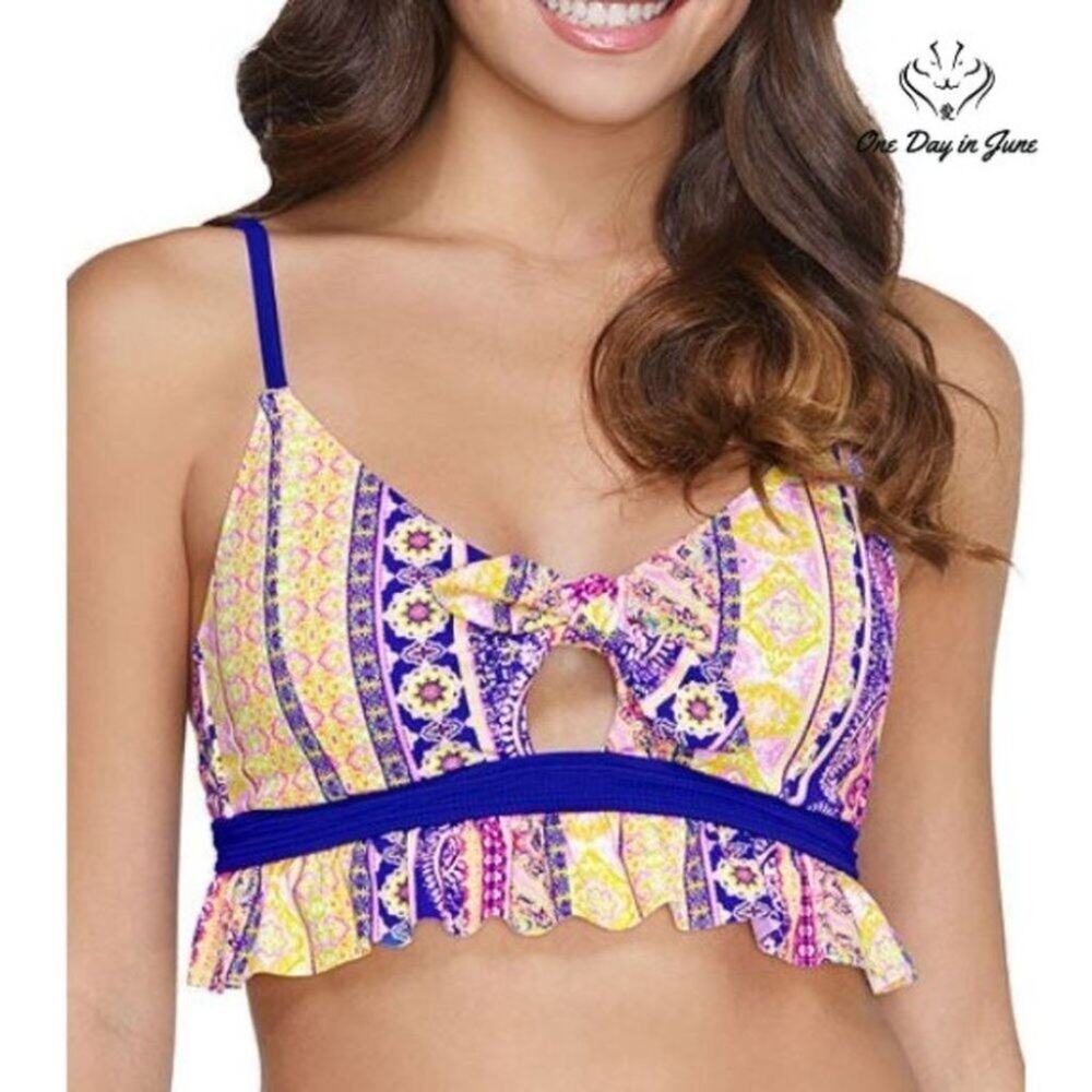 Arizona Jean Co. Paisley Bralette Bikini Top Size XXL